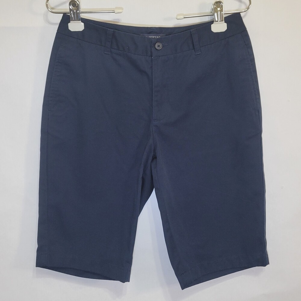 Lands End Bermuda knee length shorts navy size 2 NWOT